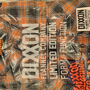 DIXXON Orange and Black Casual Button Down Shirt